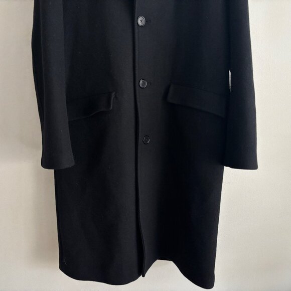 $4900 Jil Sander Black Wool Cashmere Overcoat Ulster Collar - 48/ Medium - Picture 6 of 16